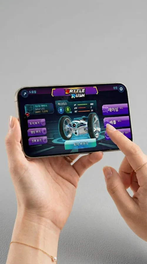 제품디자인회사 | YUJINROBOT_Smart Battle Toy Application GUI | 유진로봇 스마트토이 UI 디자인